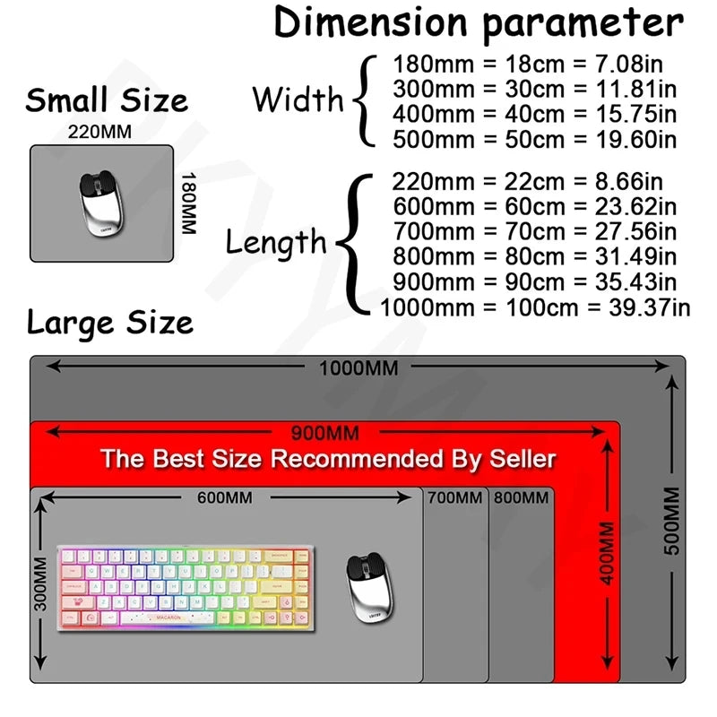 Mouse pad de gaming XXL antiderapant, design RGB hexagonal, diverse modele