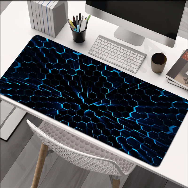 Mouse pad de gaming XXL antiderapant, design RGB hexagonal, diverse modele