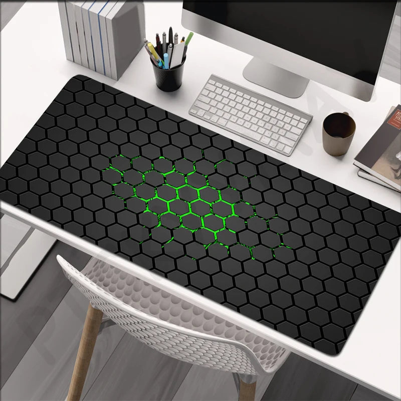 Mouse pad de gaming XXL antiderapant, design RGB hexagonal, diverse modele